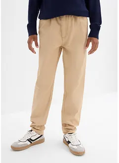 Kalhoty bez zapínání z čisté bavlny, Regular Fit, Straight, bonprix