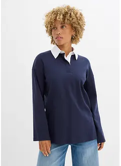 Triko polo z interlocku, bonprix