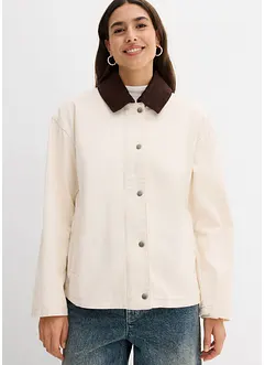 Lehká keprová bunda s manšestrovým límcem, bonprix