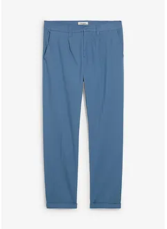 Kalhoty se sklady u pasu z bavlněného kepru, Regular Fit, Straight, bonprix