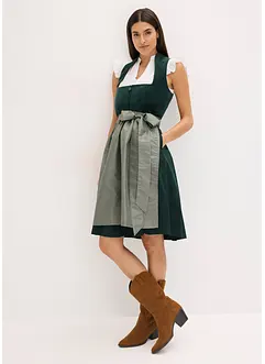 Kroj ve stylu dirndl se sametem, v délce midi (2dílná souprava), bonprix