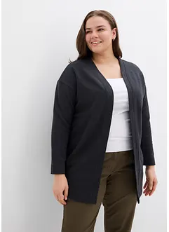 Dlouhá mikina na zapínání, z měkké směsi s bavlnou, bonprix