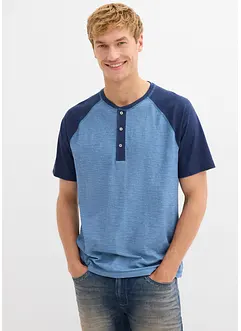 Henley triko s krátkým rukávem a sepraným vzhledem, z čisté organické bavlny, bonprix