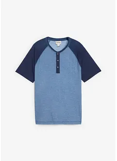 Henley triko s krátkým rukávem a sepraným vzhledem, z čisté organické bavlny, bonprix