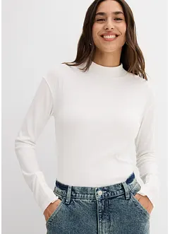 Žebrované tričko s dlouhým rukávem, bonprix