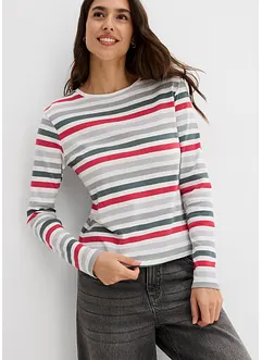 Triko s dlouhým rukávem, z čisté bavlny, bonprix