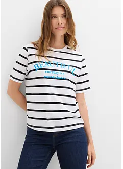 Pruhované triko z čisté bavlny, bonprix