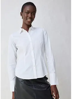 Košilová halenka s podílem hedvábí, bonprix