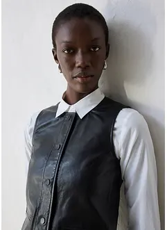 Vesta z jehněčí kůže napa, bonprix