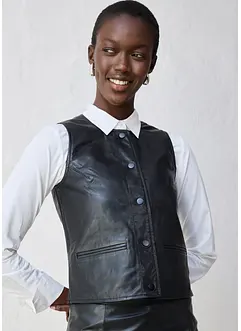 Vesta z jehněčí kůže napa, bonprix