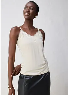 Top s obsahem vlny a s krajkou, bonprix