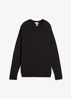 Svetr ze strukturované směsi s bavlnou, bonprix