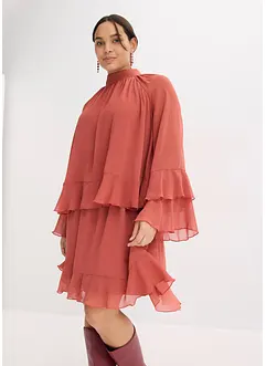 Šifónové šaty s volány, bonprix