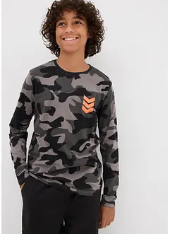 Triko s dlouhým rukávem, z čisté bavlny  (3 ks v balení), bonprix