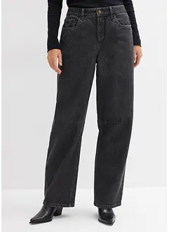 Džíny Barrel, Mid Waist, bonprix