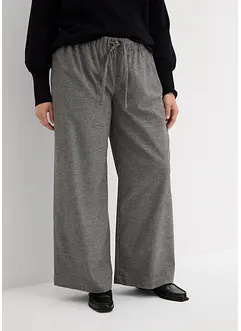 Kalhoty Palazzo s vlněným vzhledem, bonprix