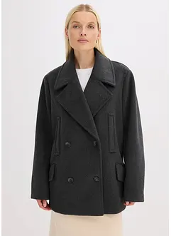 Kabanový kabátek s vlněným vzhledem, bonprix