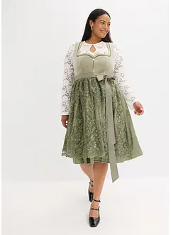 Dirndl se zástěrou s flitry (2dílná souprava), bonprix