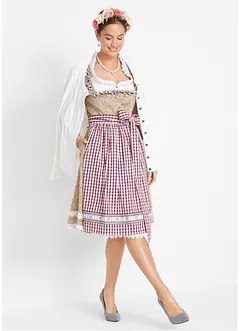Dirndl se zástěrou, délka ke kolenům, bonprix