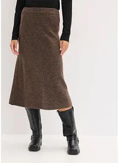 Pletená sukně v délce midi, bonprix