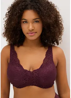 Vyztužená podprsenka s polstrovanými ramínky a jemnou krajkou, bonprix