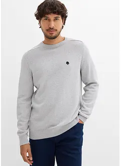 Svetr z jemného úpletu s recyklovanou bavlnou, bonprix