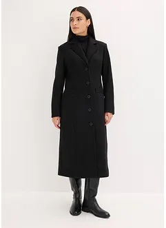 Dlouhý kabát ve vlněném vzhledu, bonprix