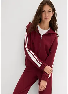 Mikina na zapínání, se sportovními proužky, bonprix