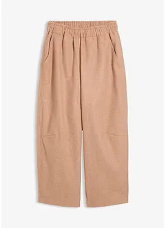 Kalhoty Barrel s vlněným vzhledem, bonprix