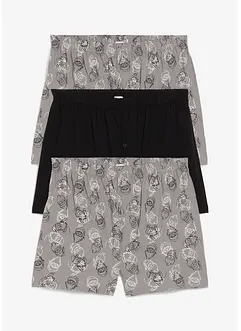 Volné boxerky s organickou bavlnou (3 ks v balení), bonprix