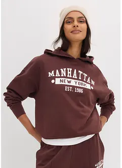 Oversize mikina s kapucí z čisté bavlny, bonprix