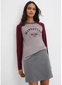 Žerzejové tričko s dlouhým rukávem, bonprix