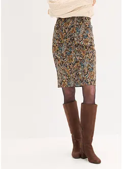 Strečová sukně s bavlnou, bonprix