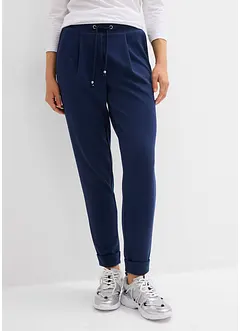 Kalhoty bez zapínání, se splývavou viskózou, bonprix