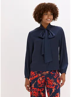 Halenka s vazačkou, ze splývavého saténu, bonprix