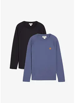 Tričko s dlouhým rukávem (2 ks v balení) z čisté bavlny, bonprix