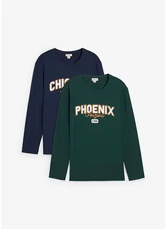 Triko s dlouhým rukávem, z čisté organické bavlny (2 ks v balení), bonprix