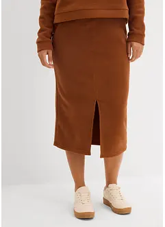 Midi sukně z flísu Polar, bonprix