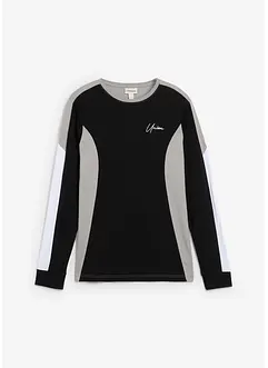 Triko s dlouhým rukávem, z elastické bavlněné směsi, Slim Fit, bonprix