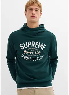 Mikina s kapucí, z měkké bavlněné směsi, bonprix