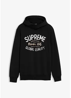 Mikina s kapucí, z měkké bavlněné směsi, bonprix