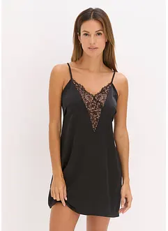 Saténové negližé s třpytivou přízí, bonprix