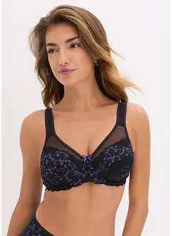 Zmenšovací podprsenka s polstrovanými ramínky a jemnou krajkou, bonprix