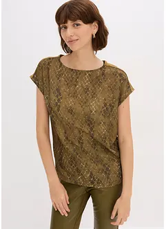 Tričko z kombinace tkanin, bonprix