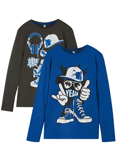 Triko s dlouhým rukávem a organickou bavlnou (2 ks v balení), bonprix