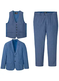 3dílný oblek:  sako, kalhoty, vesta, Regular Fit, bonprix