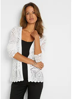 Ažurový pletený kabátek, bonprix