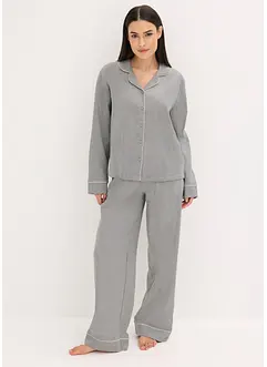 Tkané flanelové pyžamo se vzorem rybí kosti, bonprix