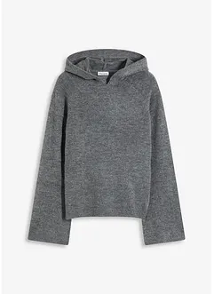 Pletený svetr s kapucí, bonprix