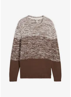 Svetr z jemné pleteniny, s pohodlným střihem a bavlnou, bonprix